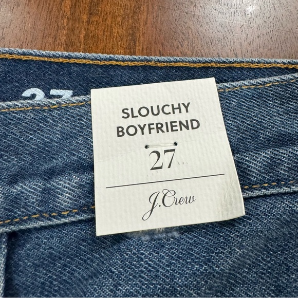 New! J. Crew Slouchy Boyfriend Jeans in Barn Wash Size 27 - Picture 5 of 10